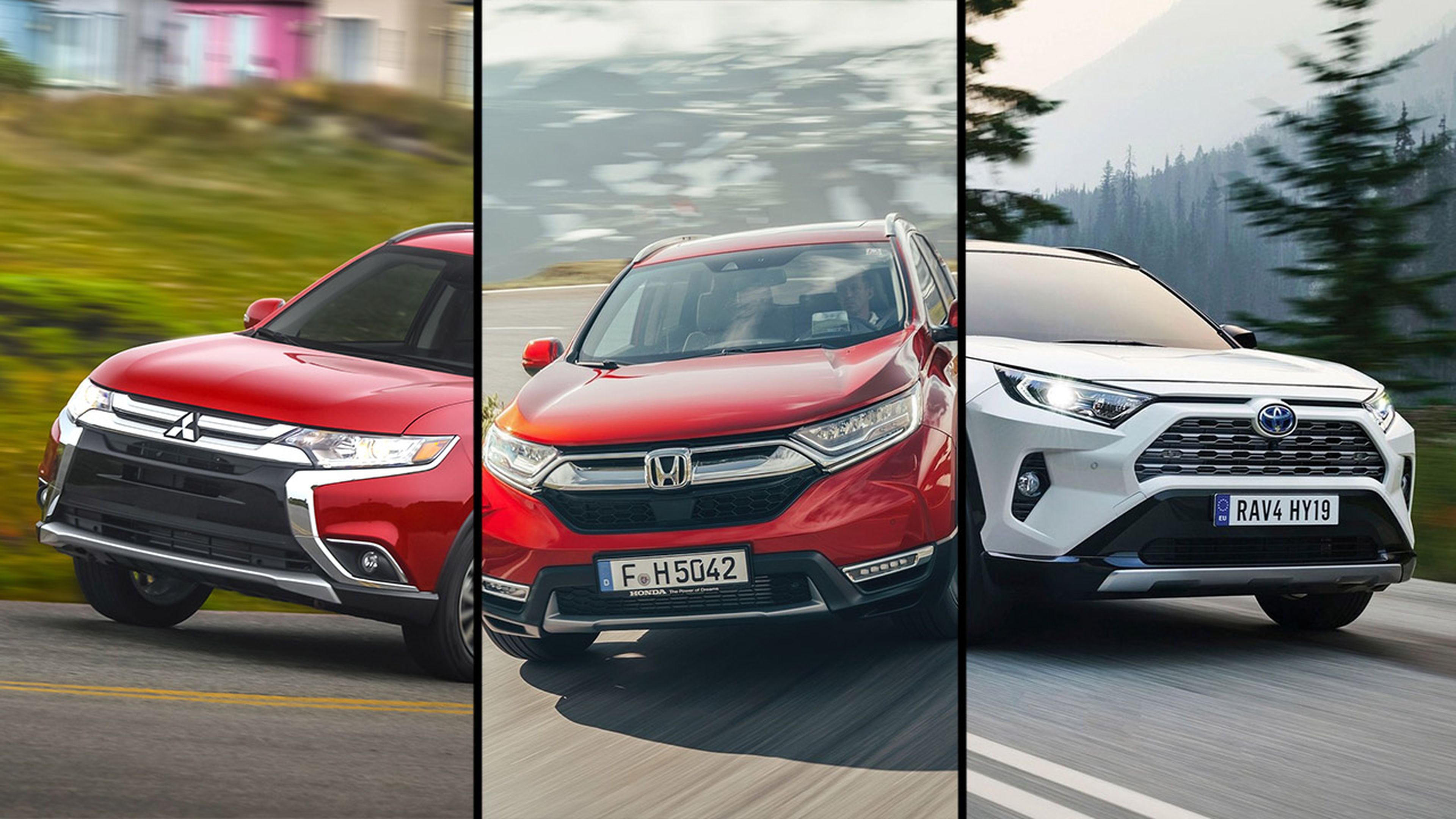 Honda CRV, Mitsubishi Outlander o Toyota RAV4, ¿cuál es el mejor SUV